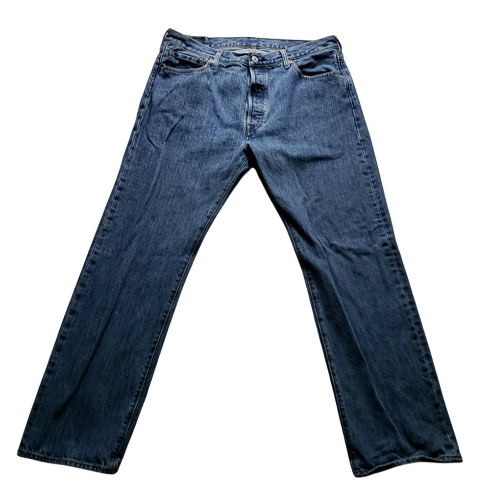 Levis 501 Jeans Mens 36x29 Blue Regular Straight Button Fly Denim Pants